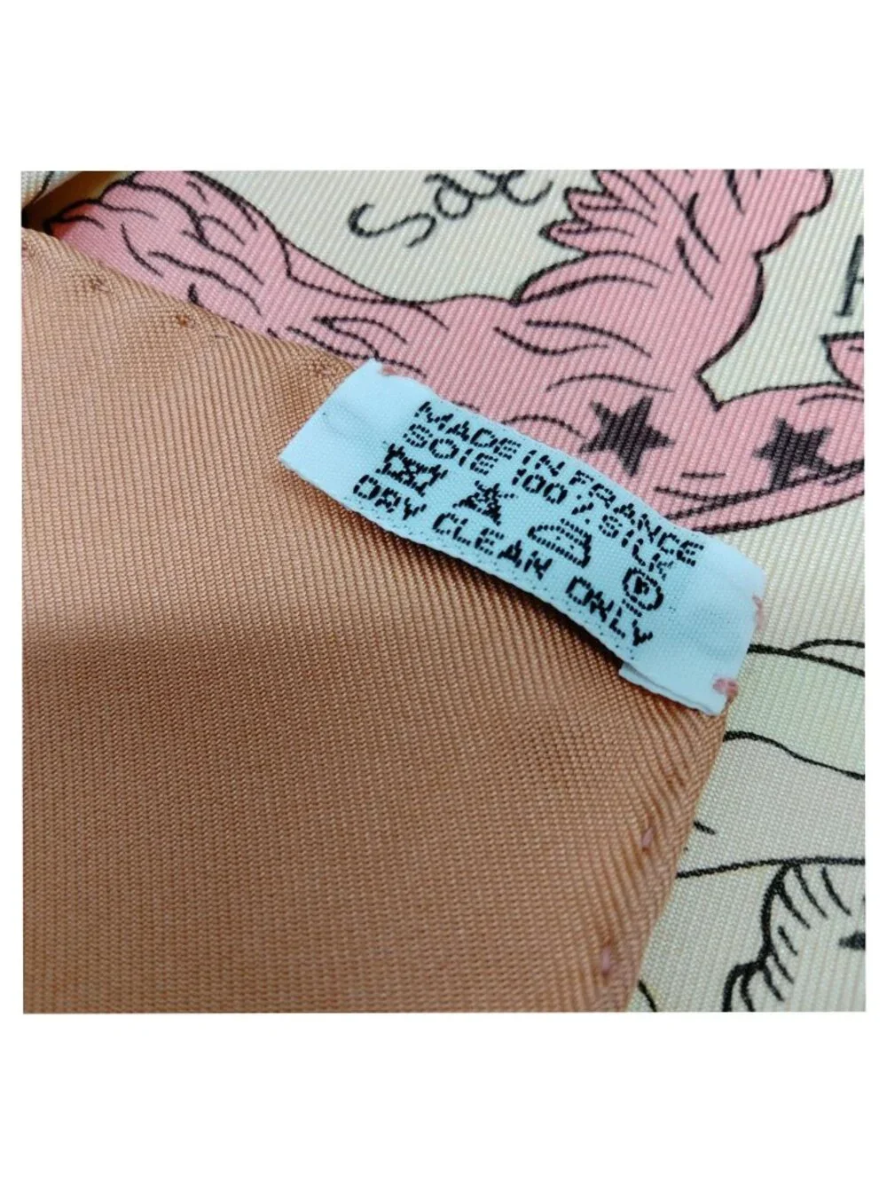 Authentic Hermès Paris Silk Scarf 90 Zodiac Celestial Constellation Orange